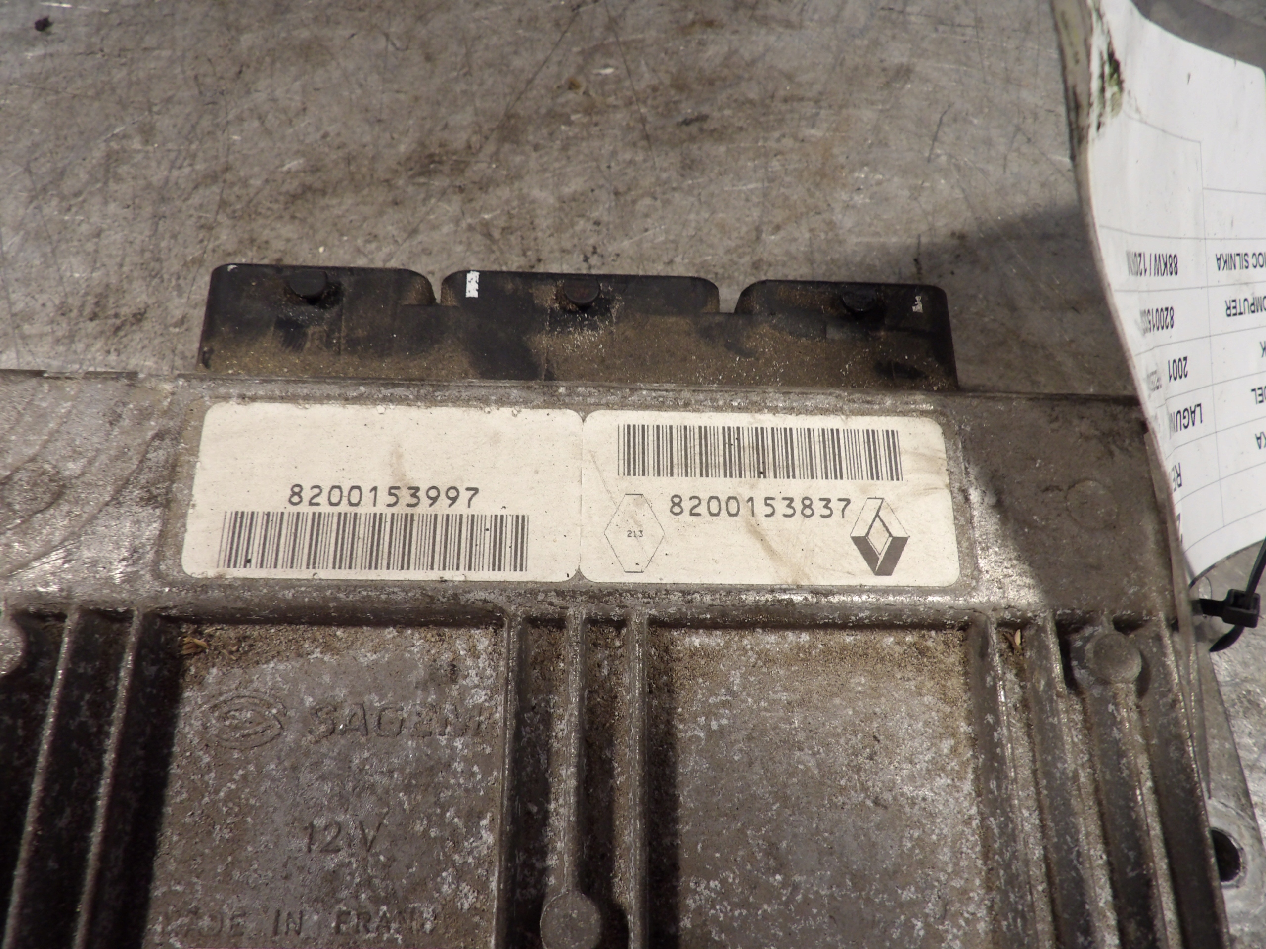 Renault Laguna II computer, control unit 8200153837 S2000RPM 1151042542