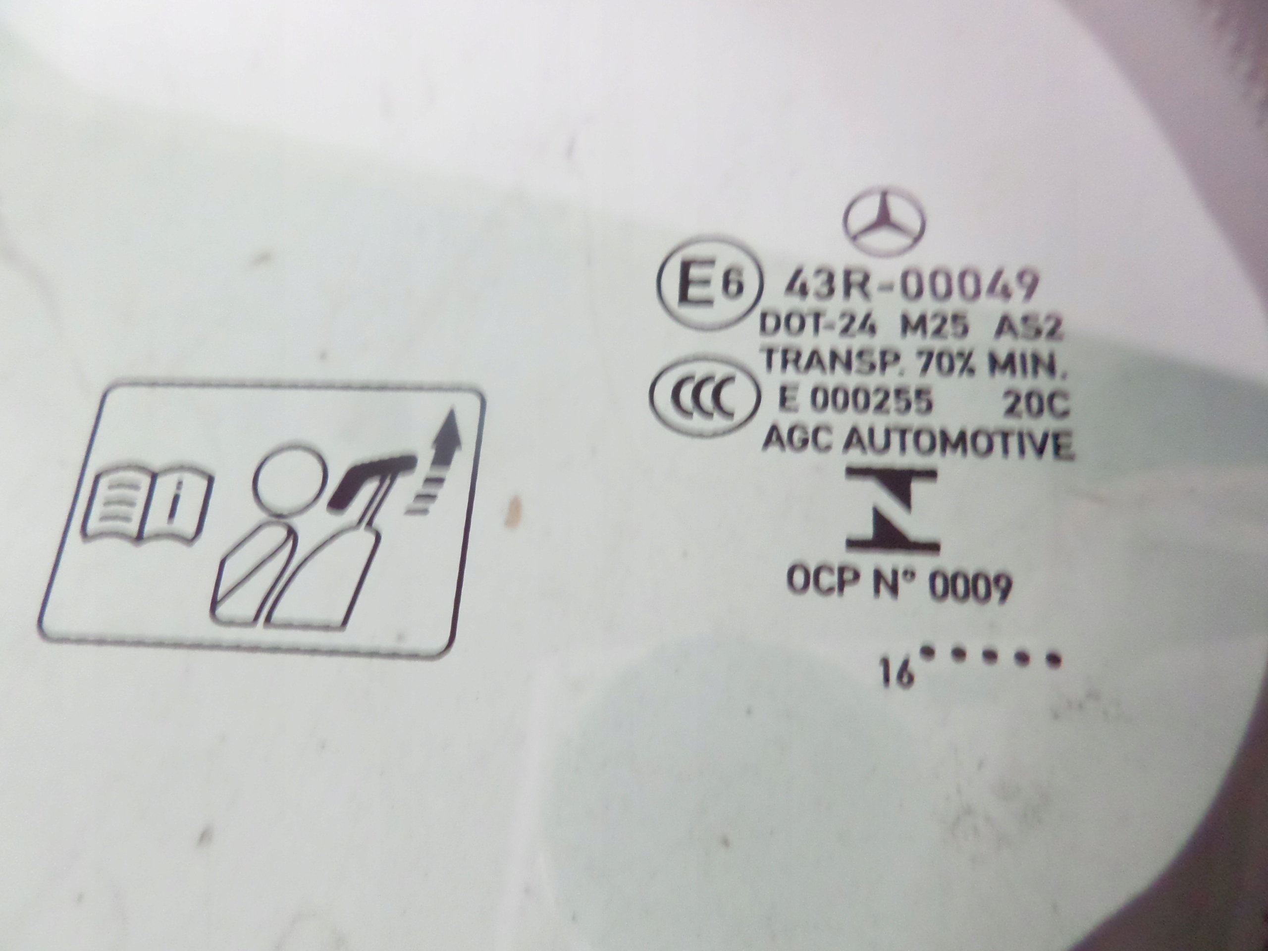 window rear left MERCEDES E KLASA W213 16- sedan
