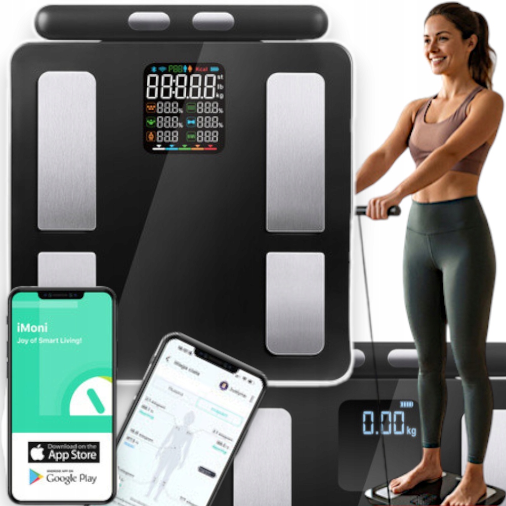 Elektronická Analytická Koupelnová Váha Černá Bluetooth Wifi Aplikace