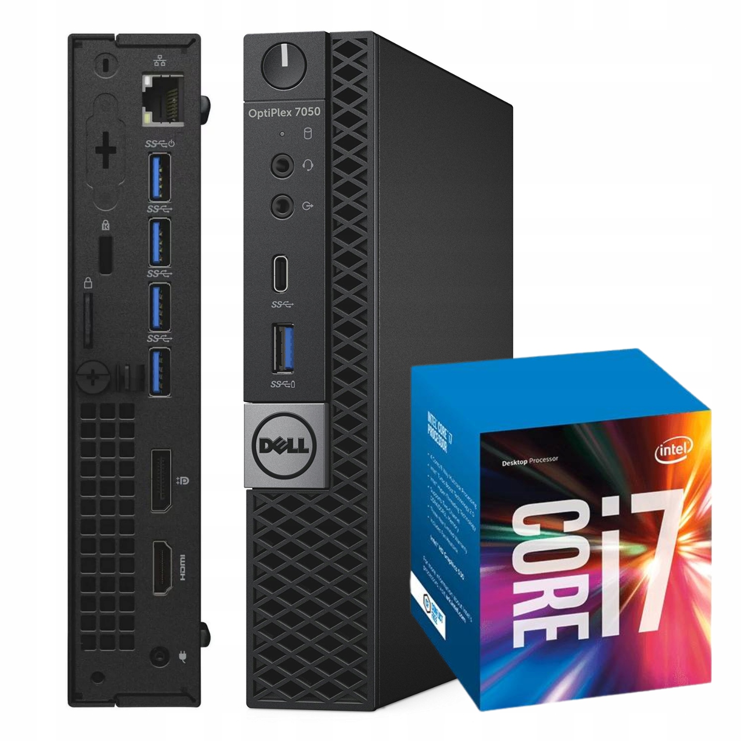 Rýchly výkonný malý počítač Dell Optiplex 7050 Micro i7 6GEN 16GB 512GB SSD