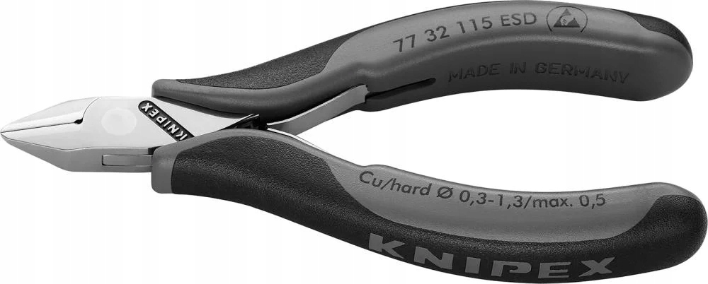 Boční štípací kleště pro elektroniku, 115 mm, 77 32 115 Esd, Knipex