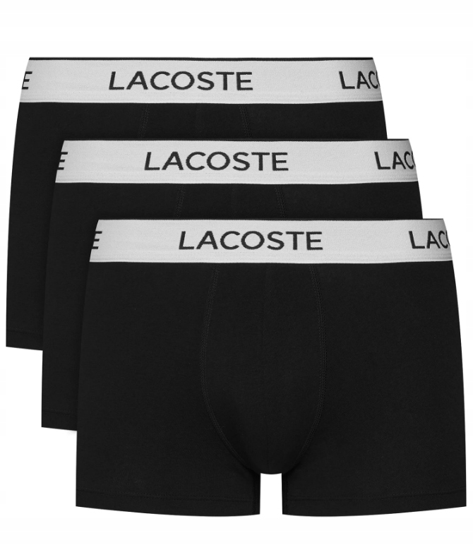 Lacoste 3-balení Pánské boxerky slipy Černé velikost XL 3 ks