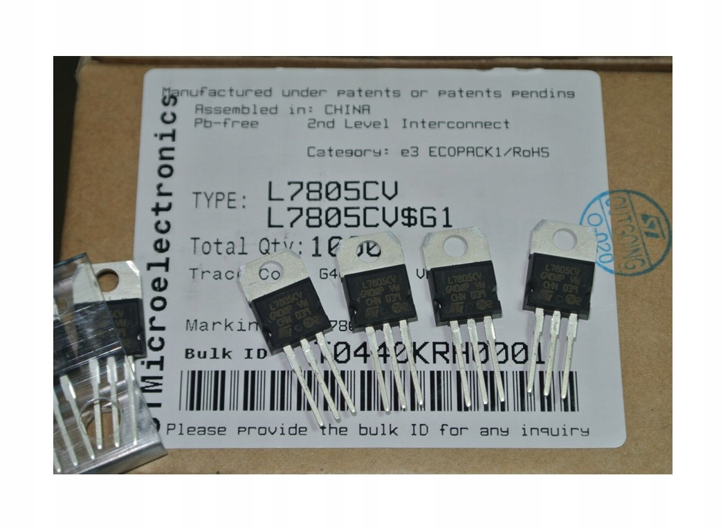 L7805CV STMicroelectronics Rohs [4szt]