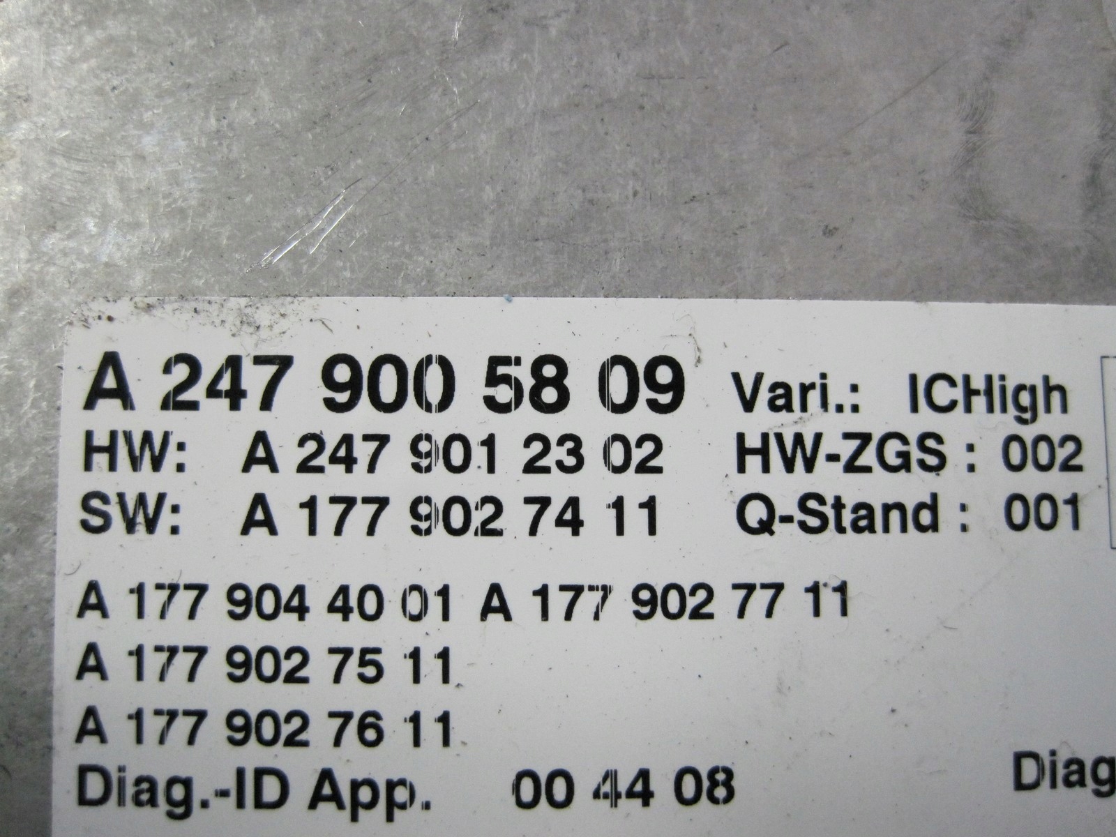 Moduł sterownik licznika Mercedes W177 W247 A2479005809 Kod producenta A2479005809