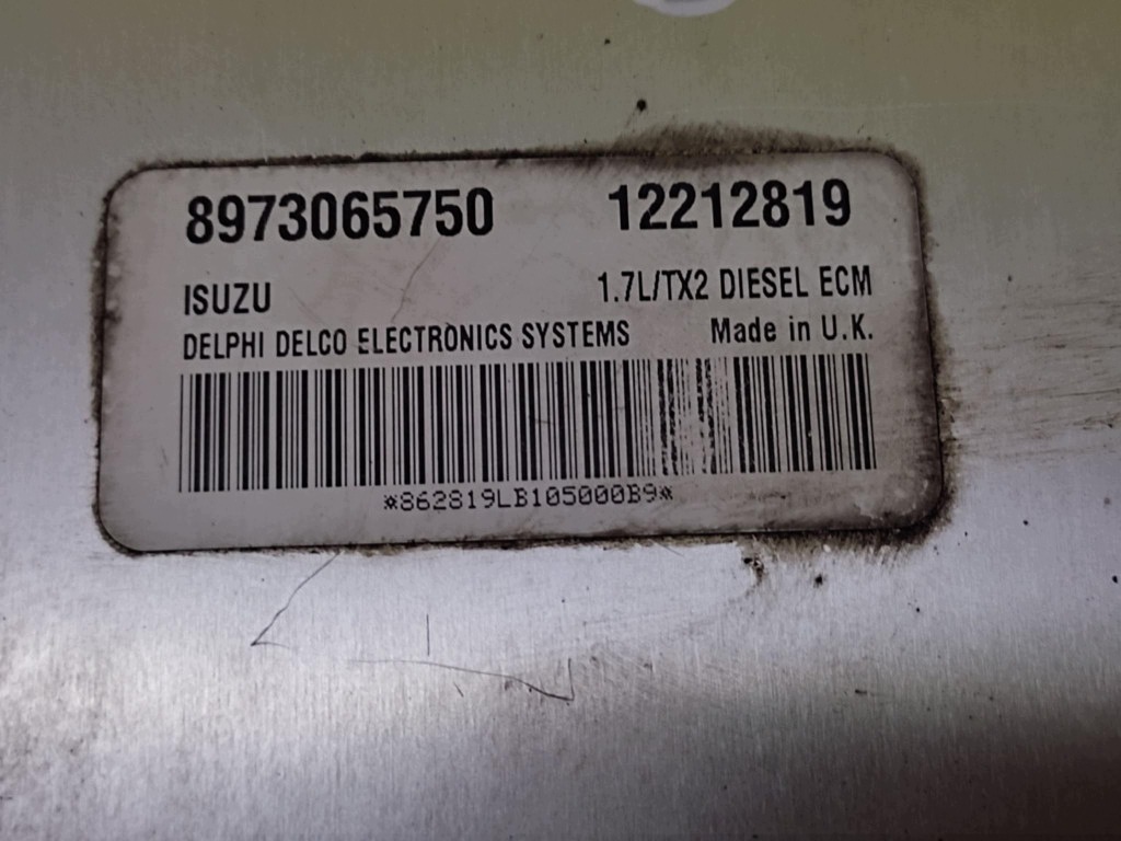 OPEL ASTRA G 1.7 D control unit of the engine 12212819