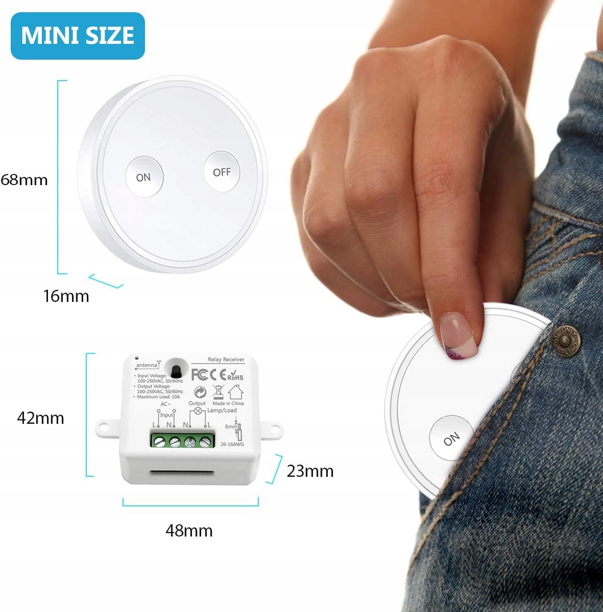 LoraTap Przełącznik Światła Sterowany Radiowo Marka LoraTap