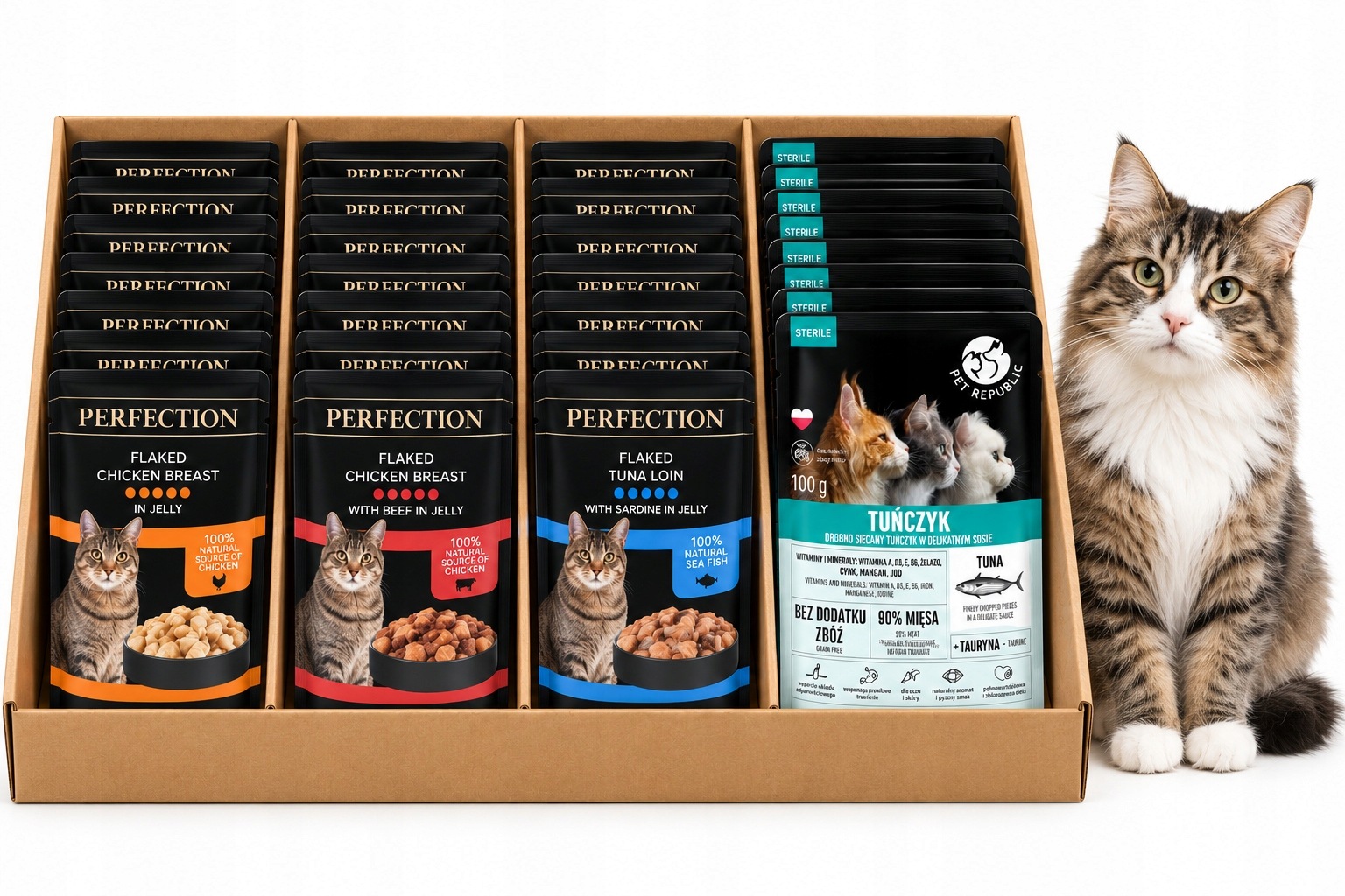 Perfection Pet republic saszetka mokra karma dla kota MIX Smaków 40 sztuk