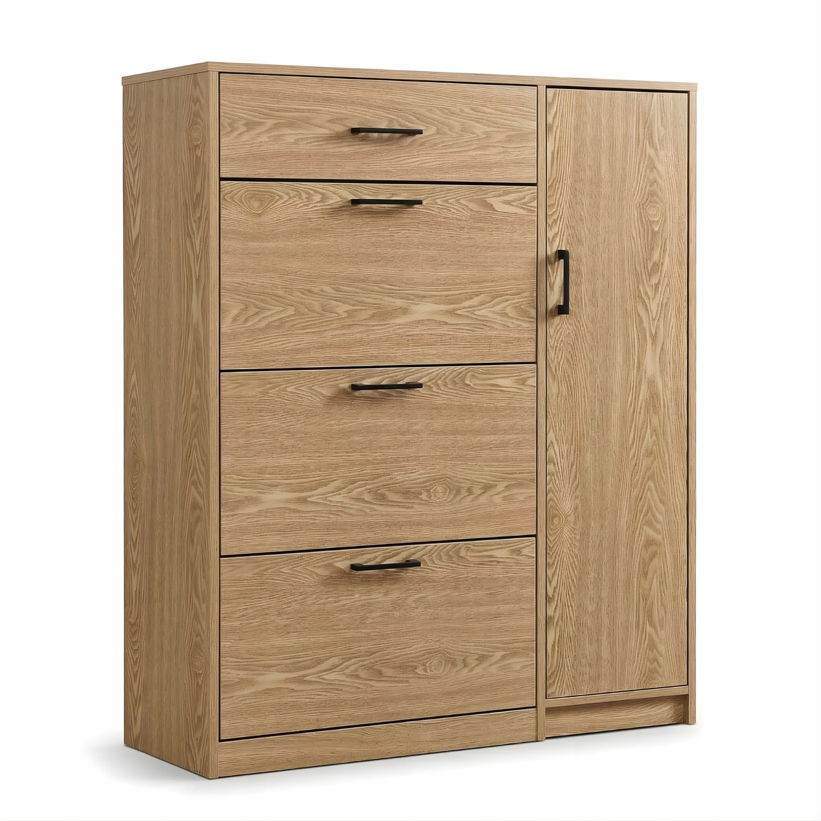 Botník Hnědá Mdf 90X125X28 CM Nastavitelná Výška Polic