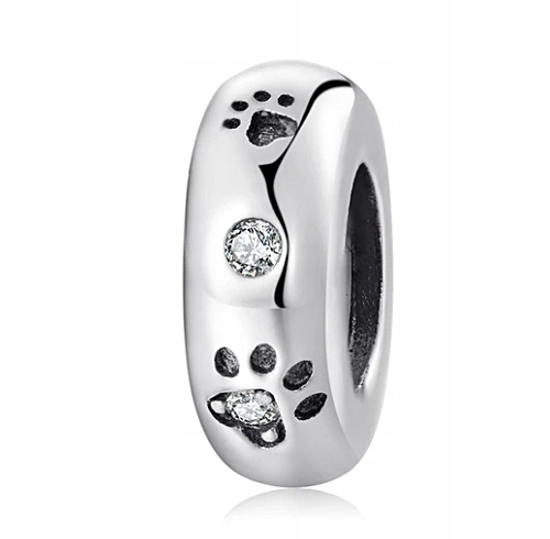 Charms STOPER PUPIL ŁAPA ŁAPKA ODCISK ŁAPY ZAWIESZKA SREBRO 925