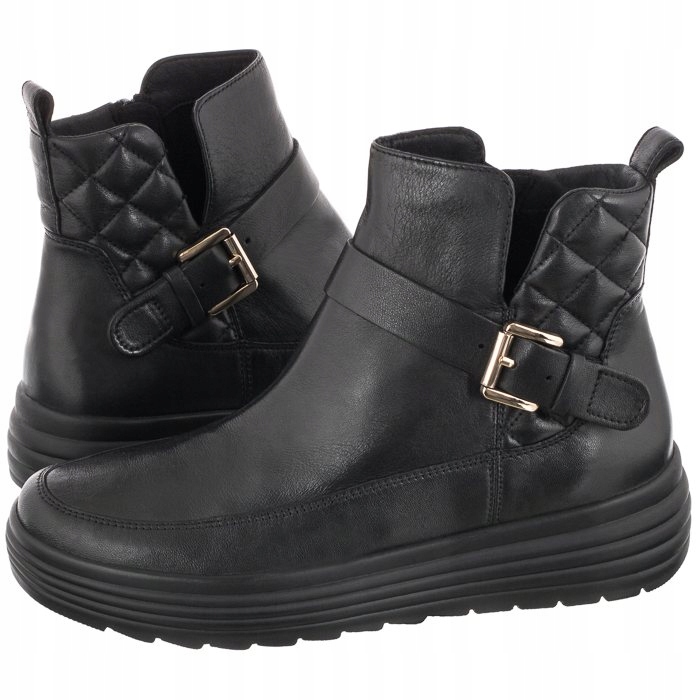 Dámské kožené Kotníkové Boty Geox D Phaolae D26FDA Černé