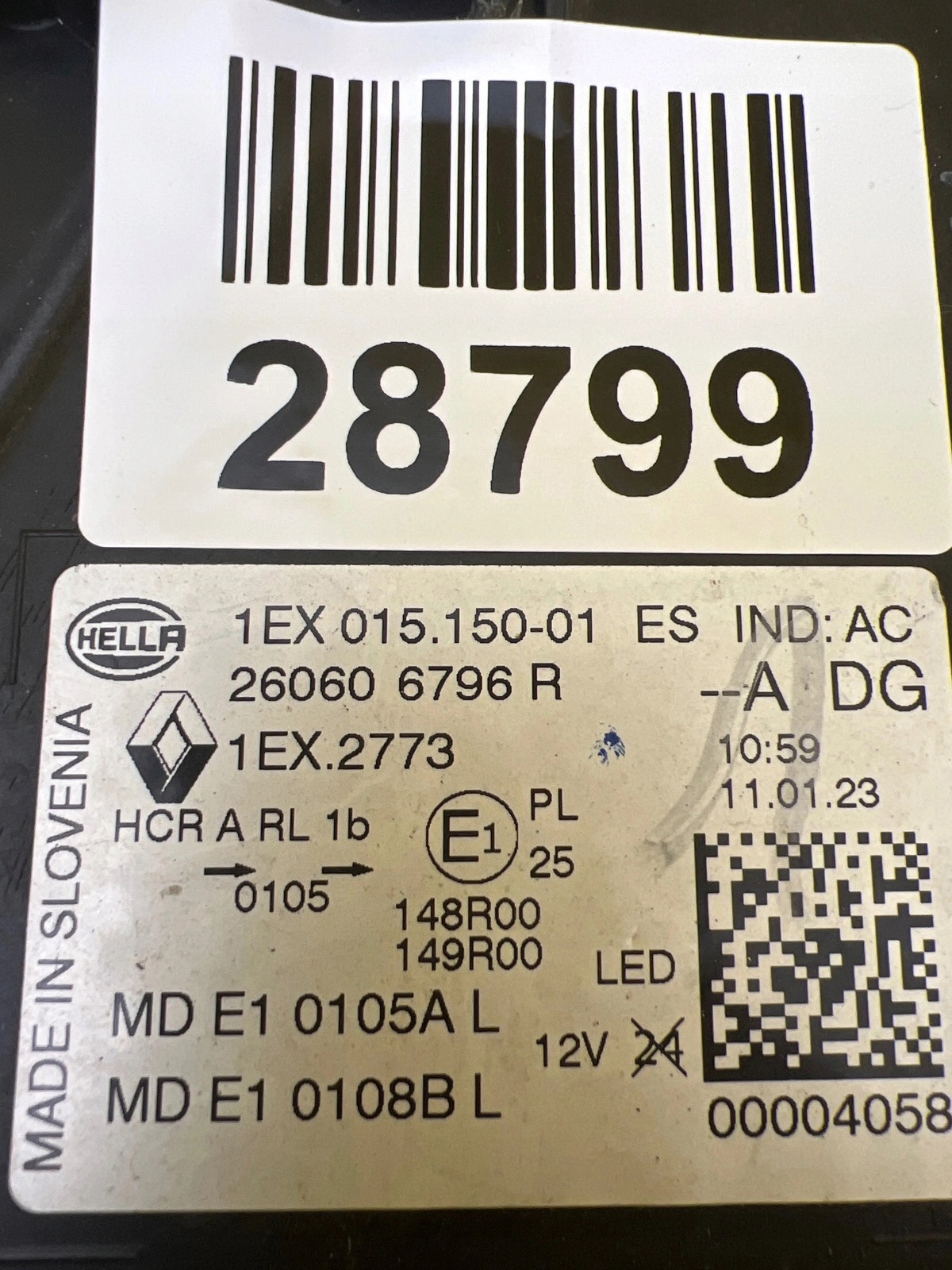 light left Renault Austral Full Led 260606796R