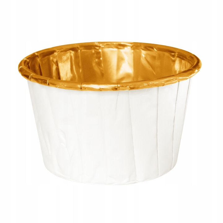 

Papilotki na muffinki biało-złote 50x40 mm, 50 szt