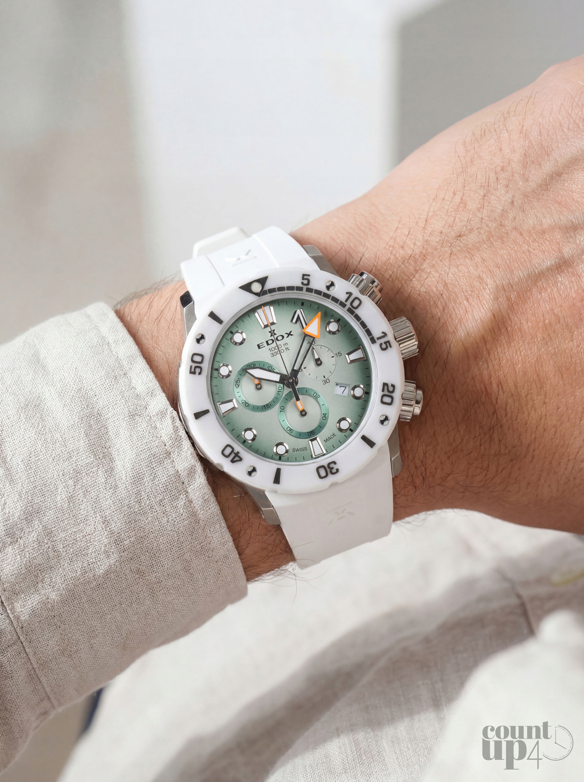 Edox CO-1 Chrono Titanium 10242-TINBN-VIDNO WR1000 45 mm