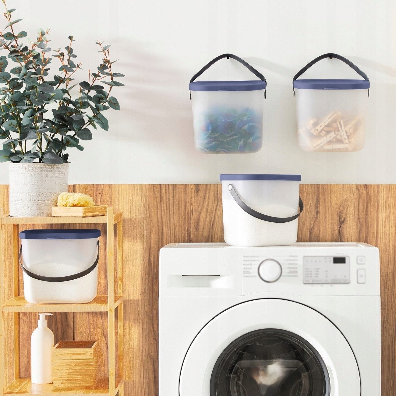 Pojemnik plastikowy do łazienki proszek Rotho 6 l Wysokość maksymalna 20.8 cm