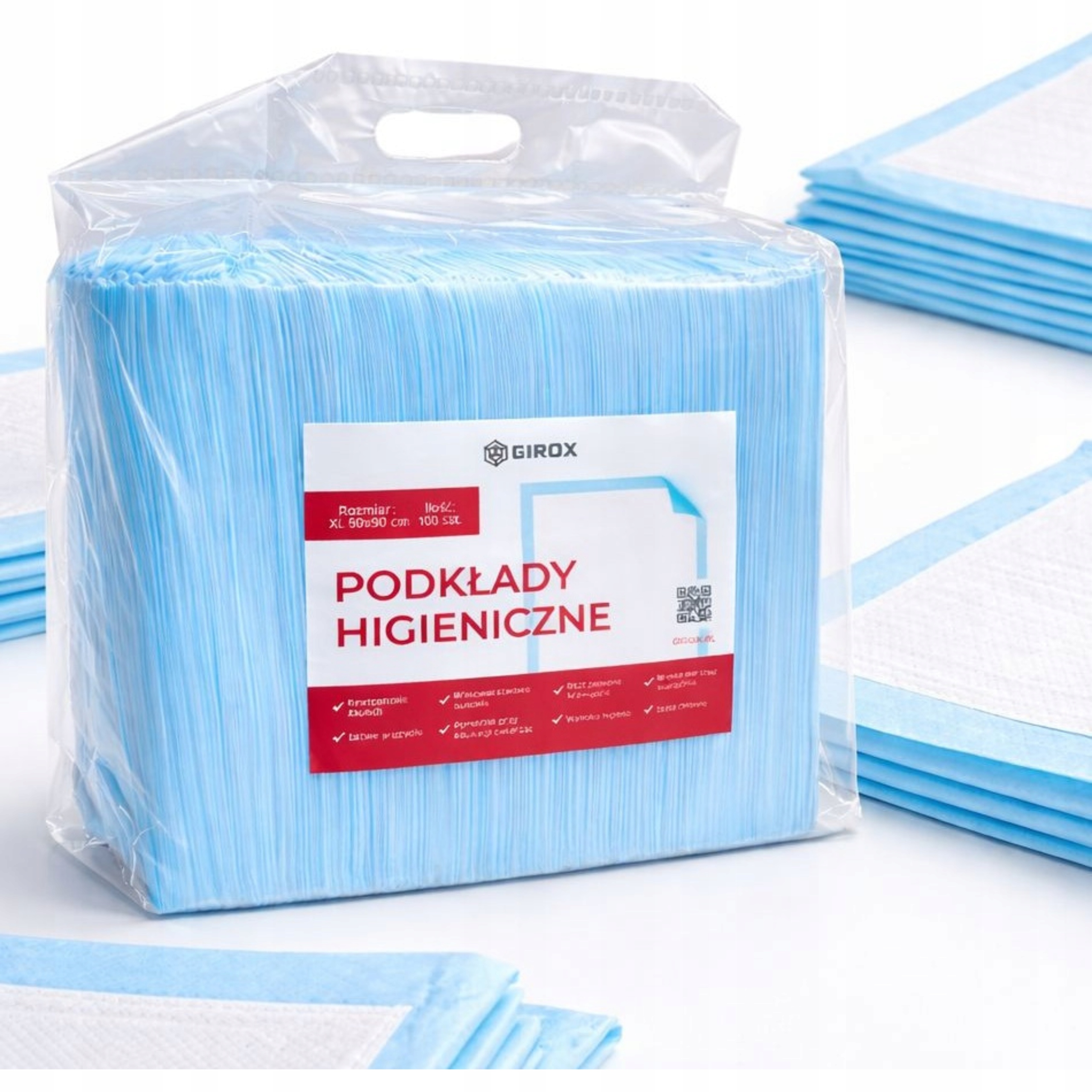 Podkłady Chłonne Higieniczne Maty Jednorazowe 60x90 100 Szt Grube 5 Warstw