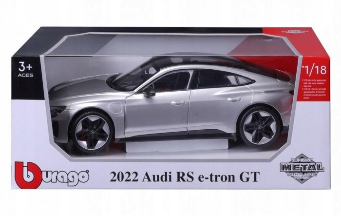 Audi Rs e-tron Gt stříbrná 1:18 Bburago