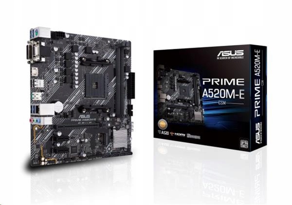 Asus Prime A520M-E/CSM soc.AM4 A520 DDR4 mATX M.2 D-Sub DVI Hdmi 90MB1510…