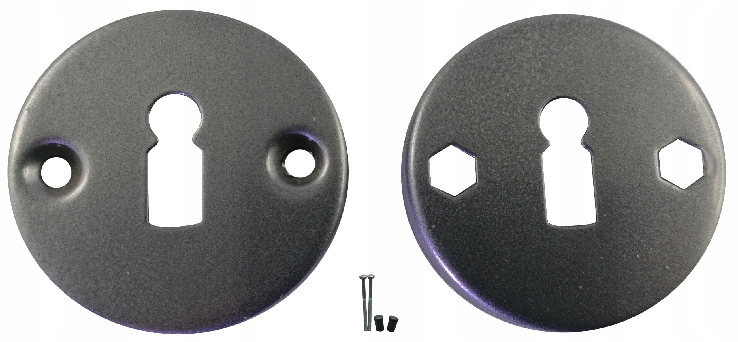 BISZKOPT ROZETA DOLNA GRAFIT SZARA KLUCZ KLAMKA