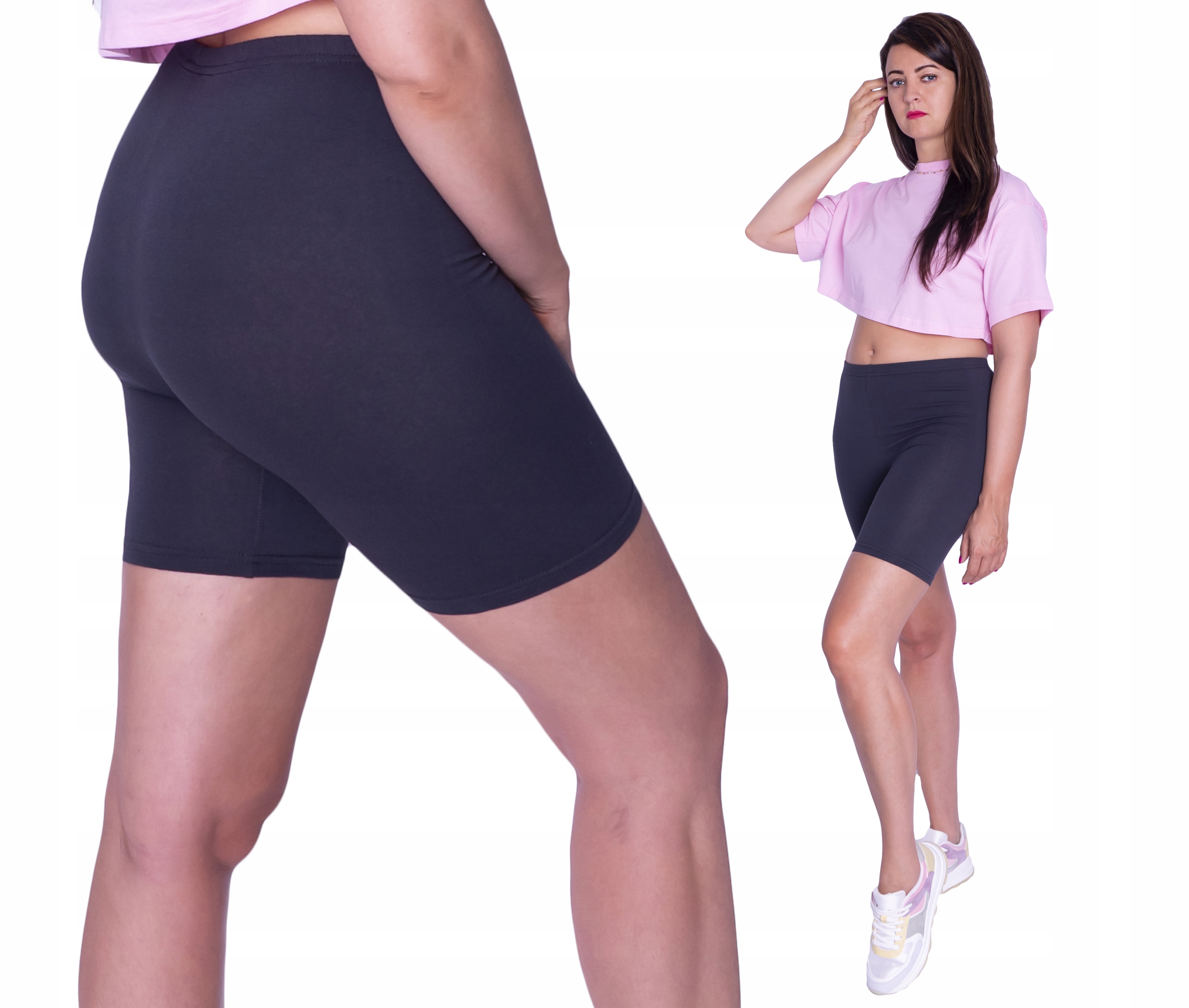 Legginsy Kolarki sportowe 1/2 ANTRACYT Roz.XL