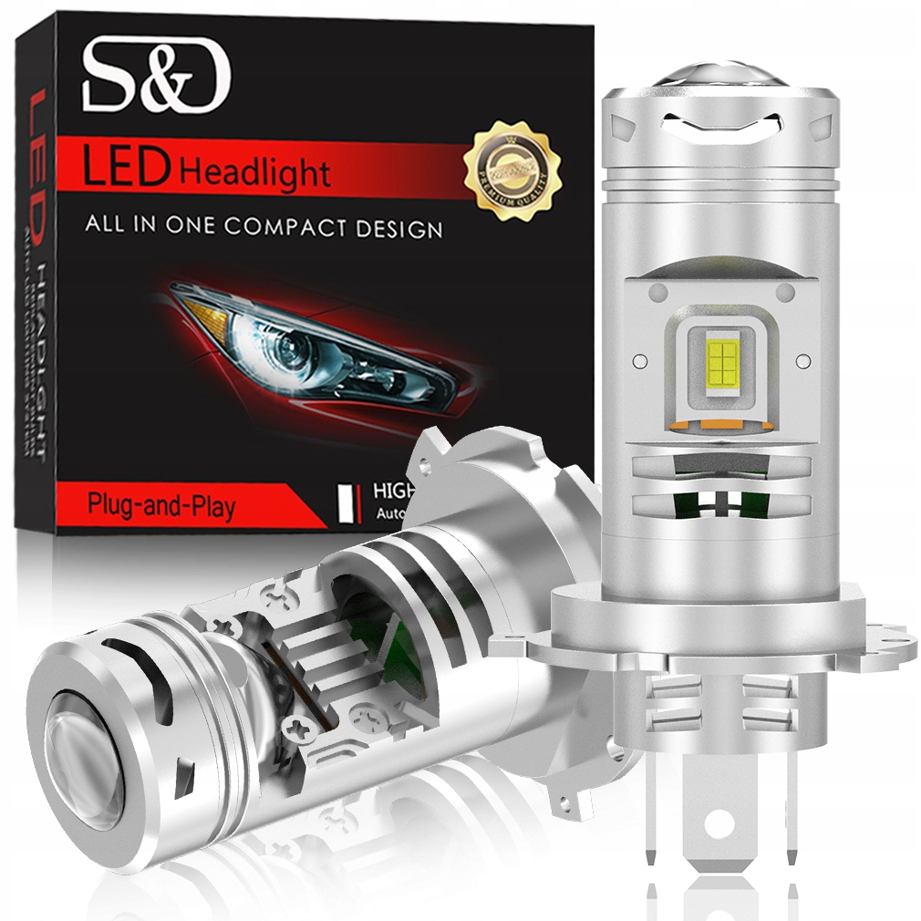 Led Žárovky H4 Retrify S&d Projector 100% Perfektní Odříznutí Čočka Fisheye