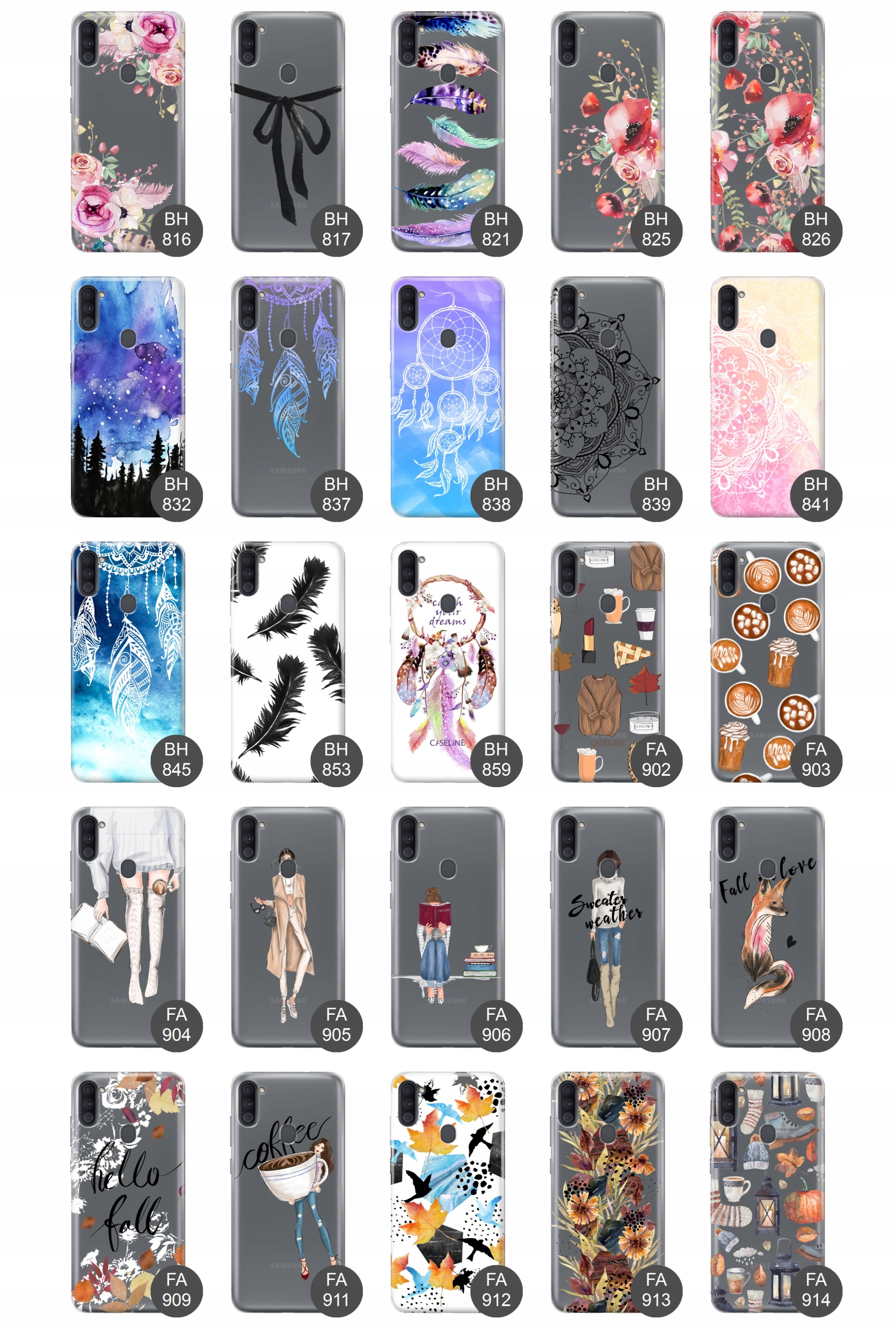 Etui do Samsung M11 slim case guma wzory