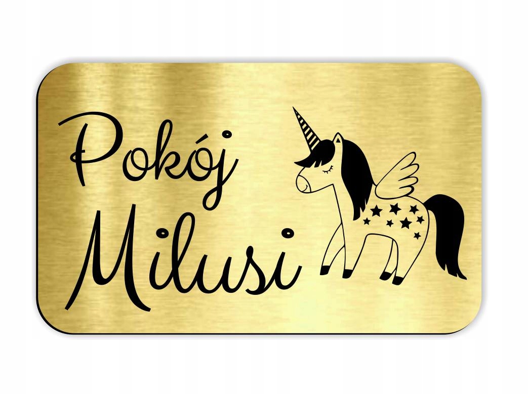 podklejona TABLICZKA NA DRZWI pokoju dziecka imię Materiał plastik