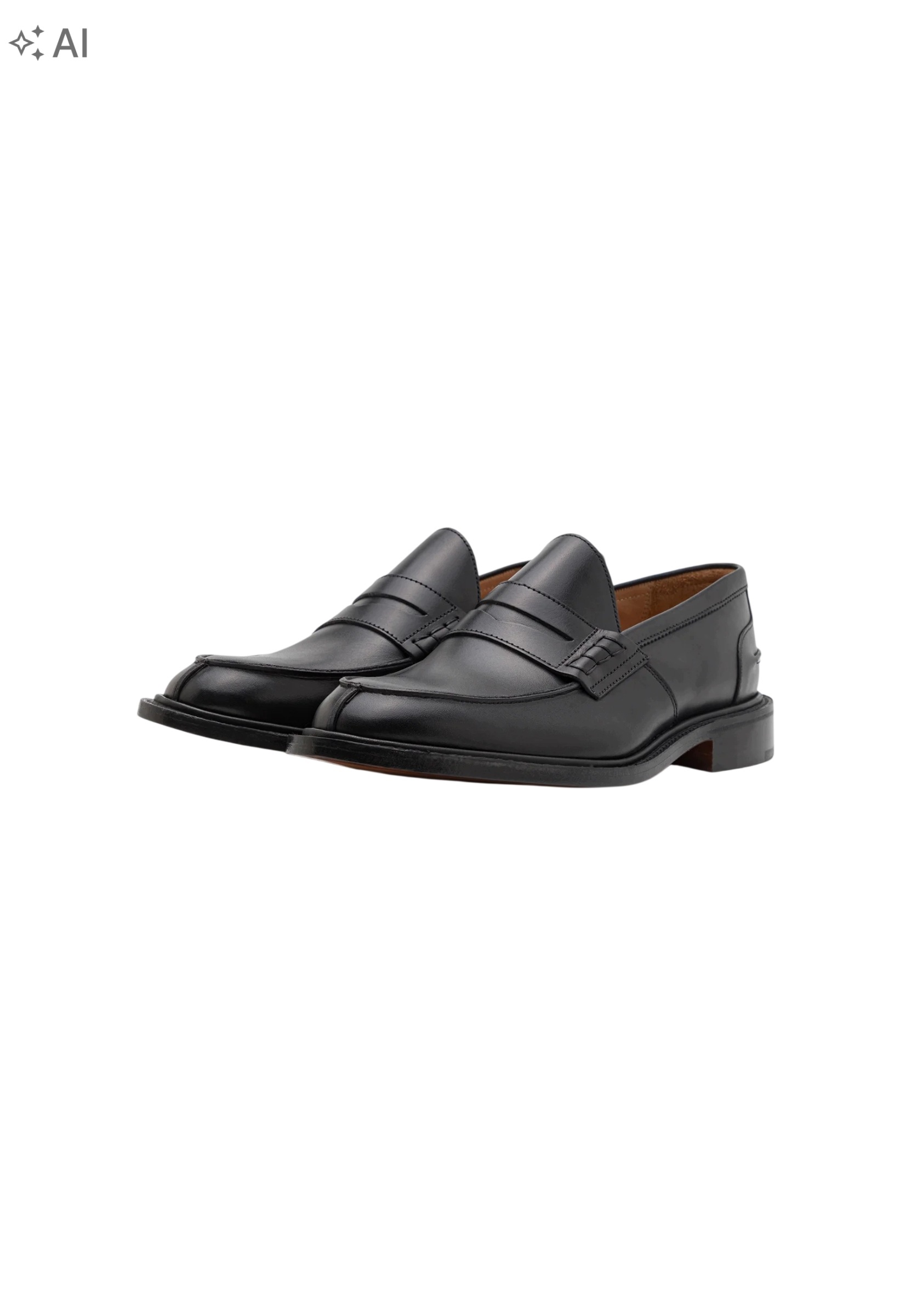 Tricker's James Black Calf Leather Sole 5 Fit Obchodní loafery 40/41