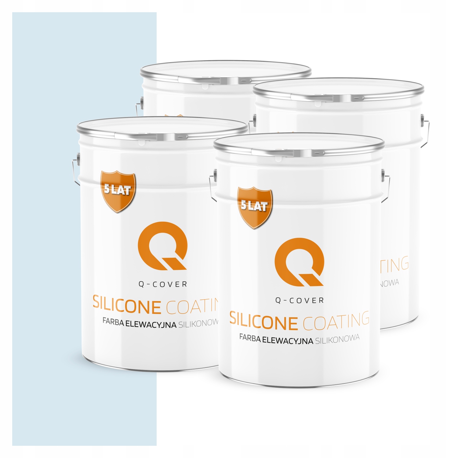 Fasádna farba Fasádová 10L Silikónová Uv farba Biela Zlomená do modrej