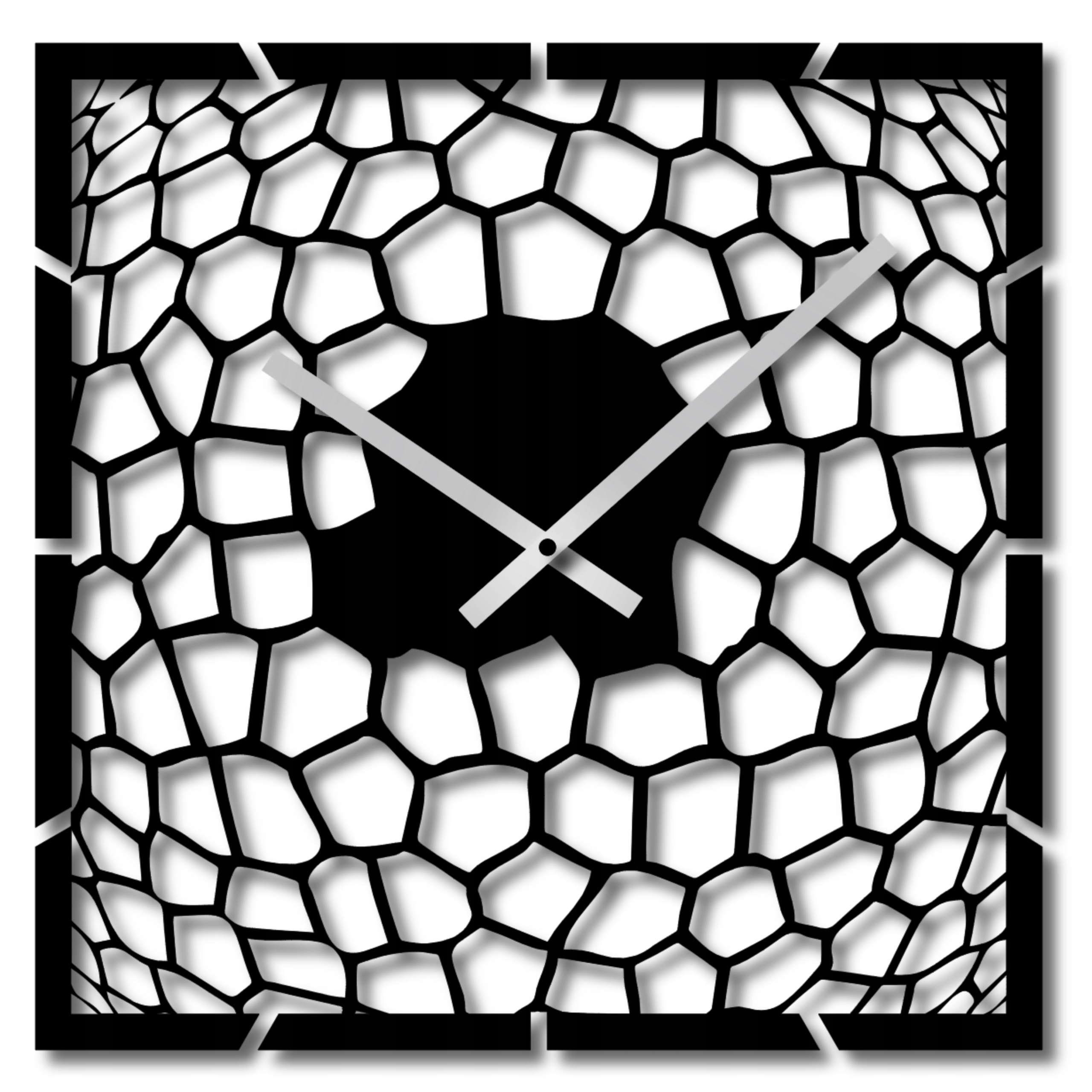 Geometrické Nástěnné Hodiny 60 cm Velké Do Obývacího Pokoje Čtvercové Nástěnné Hodiny