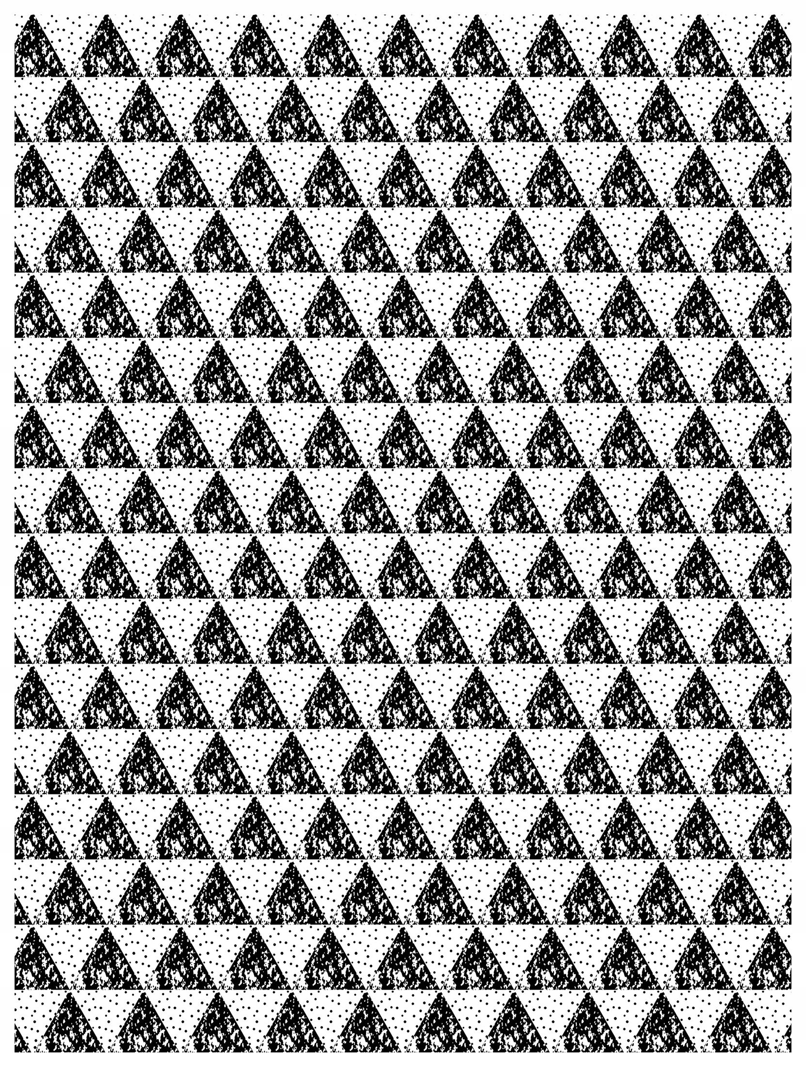 Fototapeta Geometrické vzory trojúhelníků černá bílá moderní 206x275 lepidlo