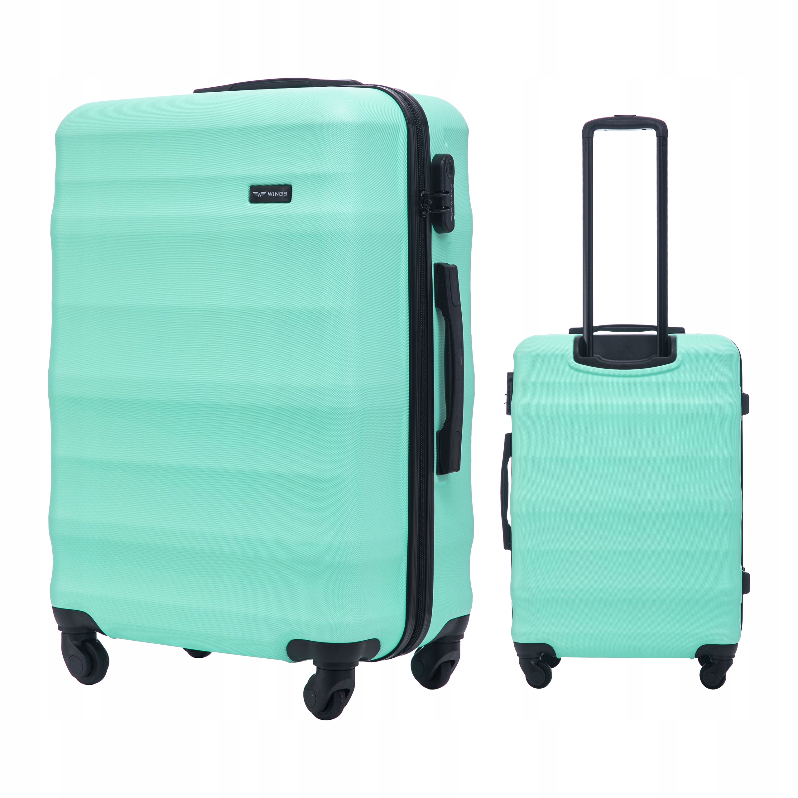 Střední kufr na 4 kolečkách, pevné cestovní zavazadlo z Abs Wings