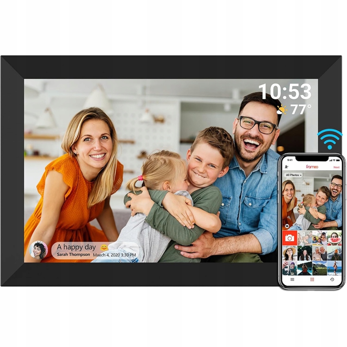 Digitální Rámeček Na Fotografie Frameo Wi-fi 10,1" 32GB Černý