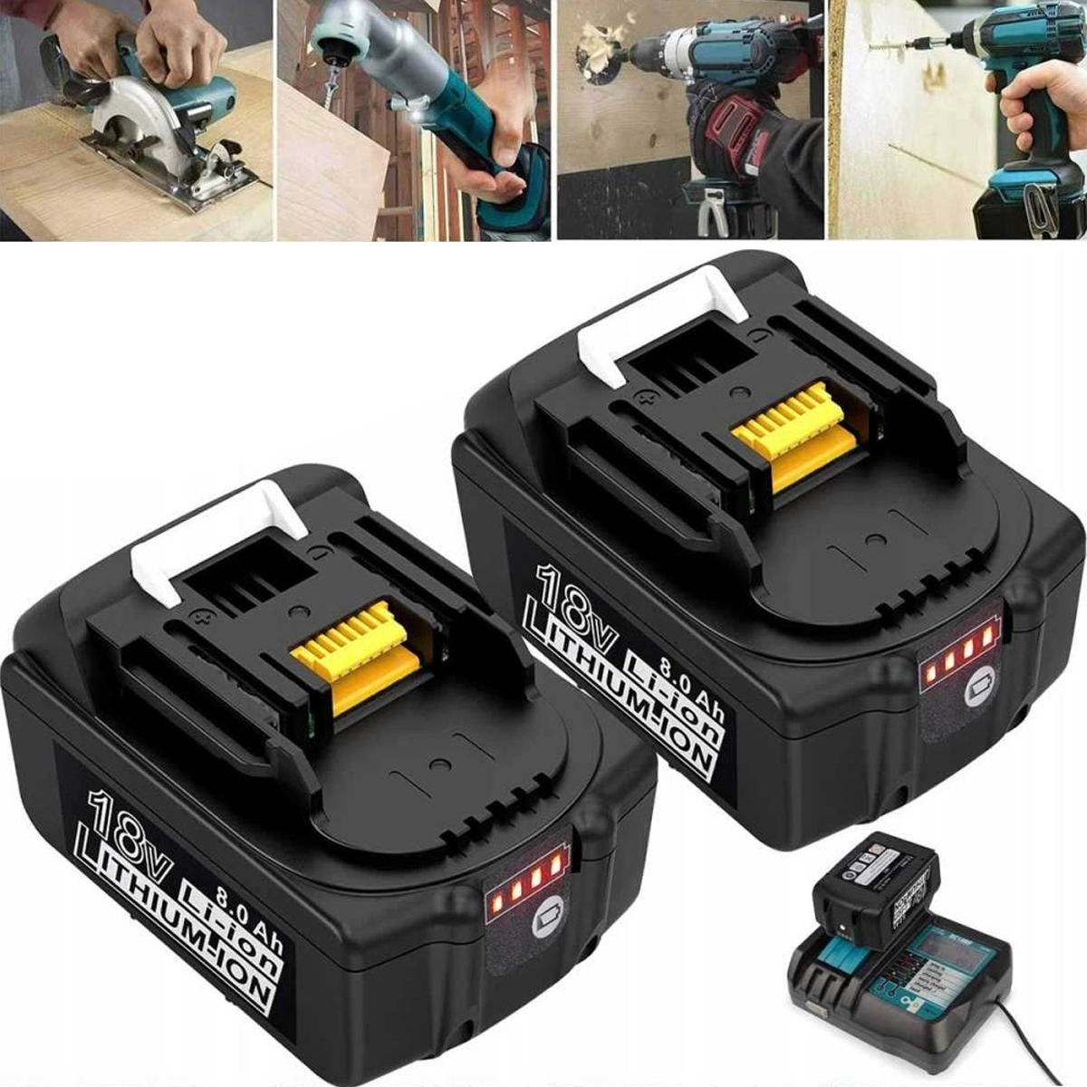 Do Akumulator Li-Ion Makita 18 V 8Ah BL1850B Bl1850 2SZT