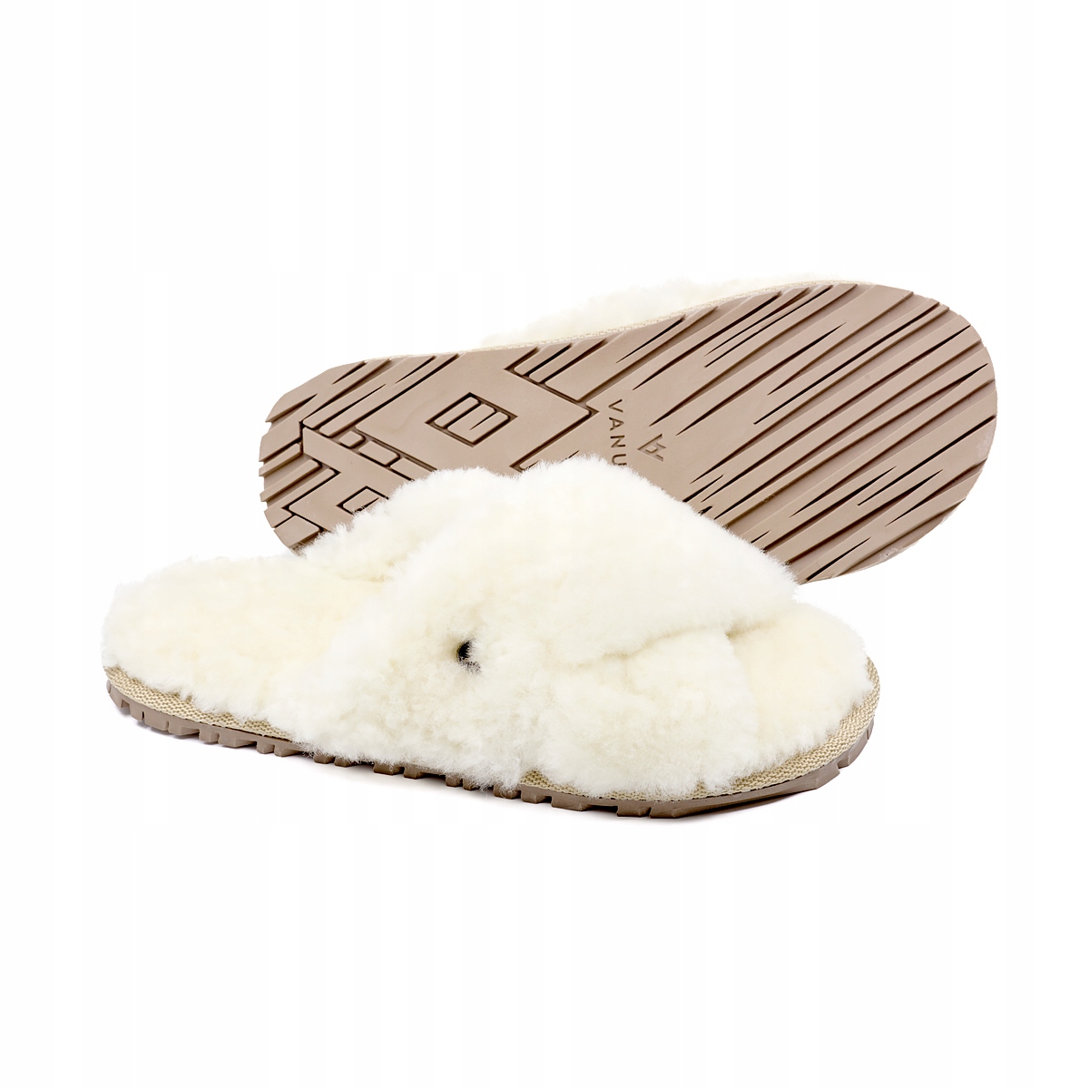 Dámské pantofle Horalské Pantofle Loutky Vlněné teplé Bílé, velikost 36