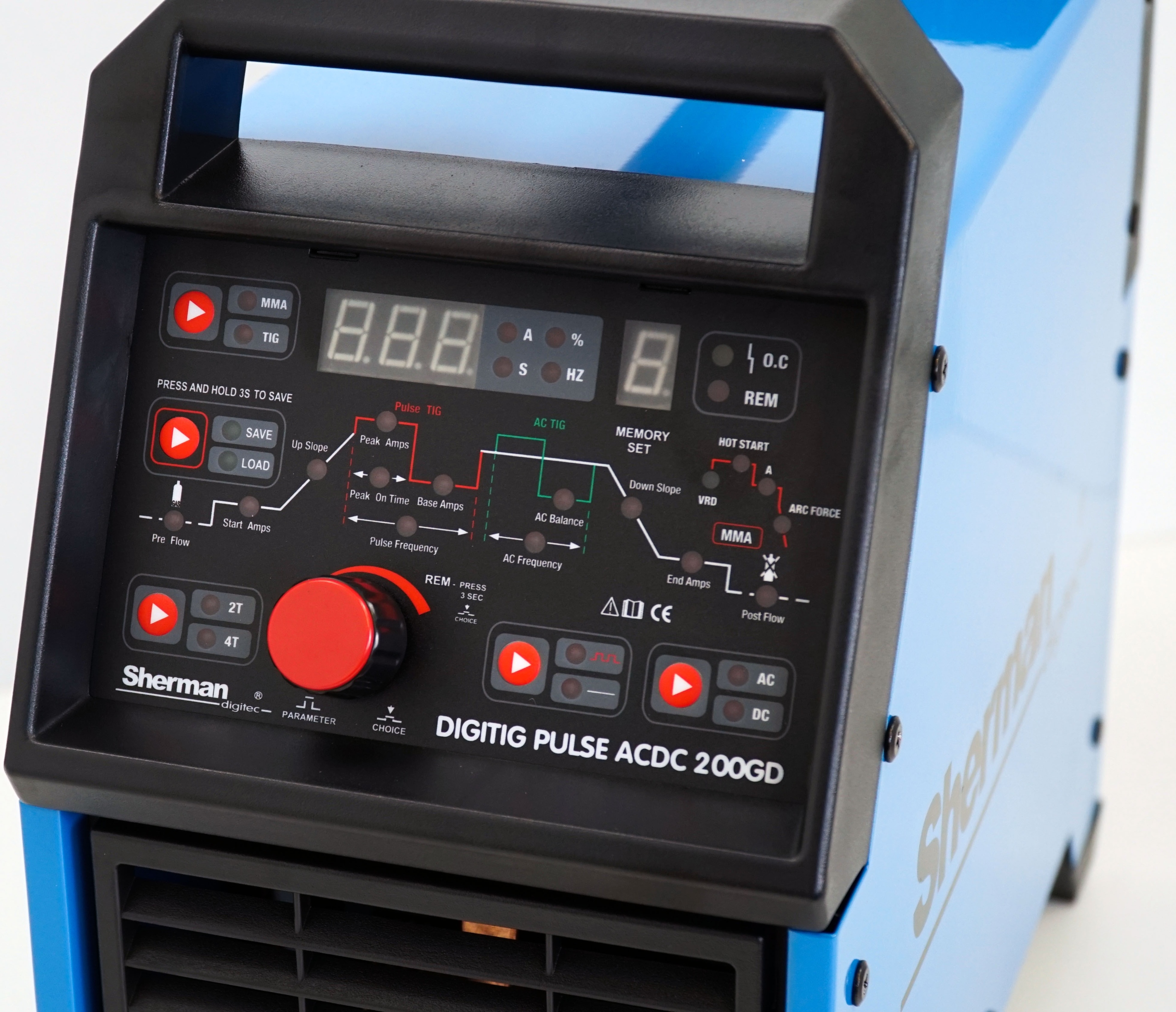 Spawarka TIG AC/DC 200 HF Puls aluminium 200A 230V Kod producenta SPAWARKA TIG 200GD AC DC KPW1