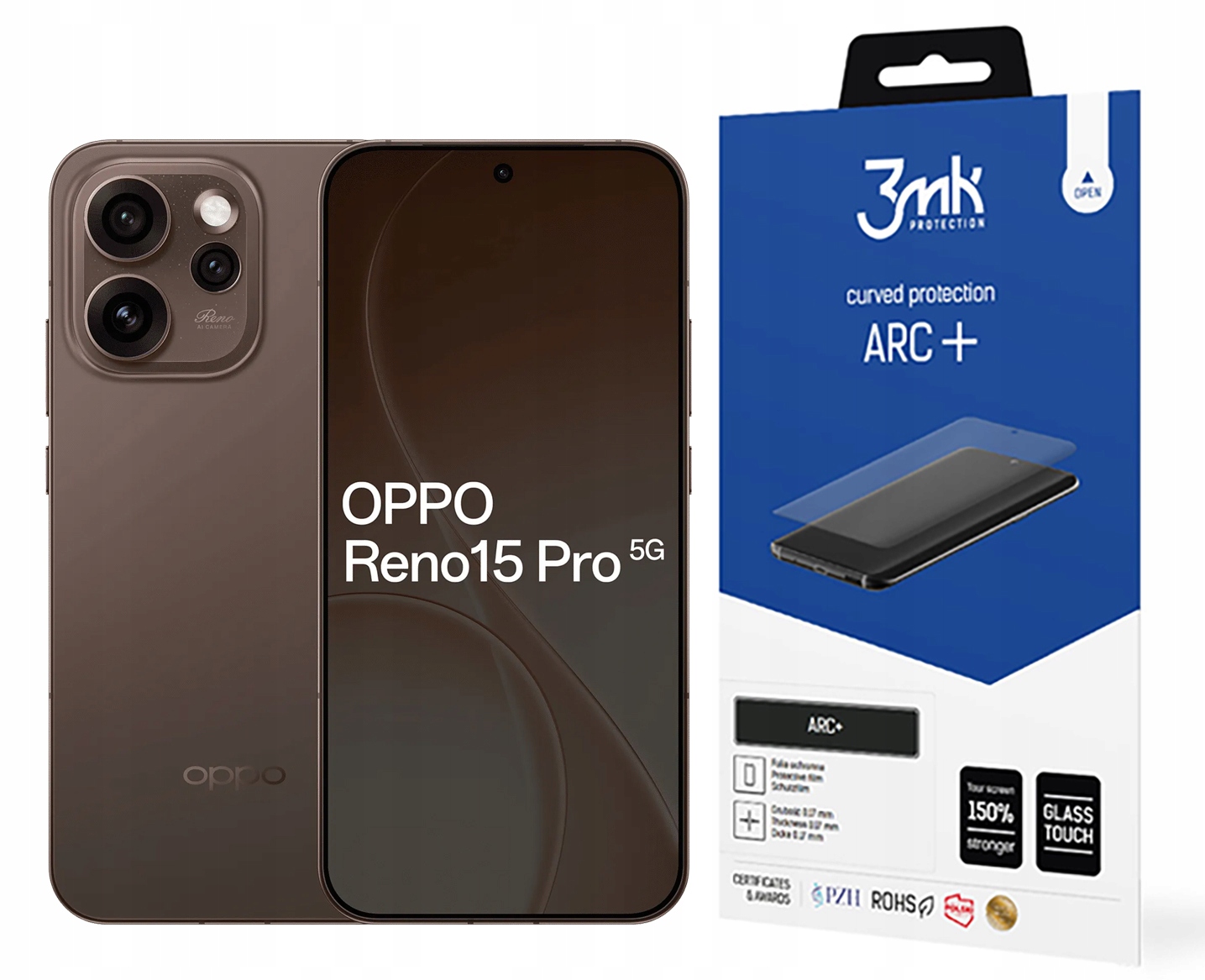 3MK Fólie Arc+ pro Oppo Reno 15 Pro Fólie Fullscreen