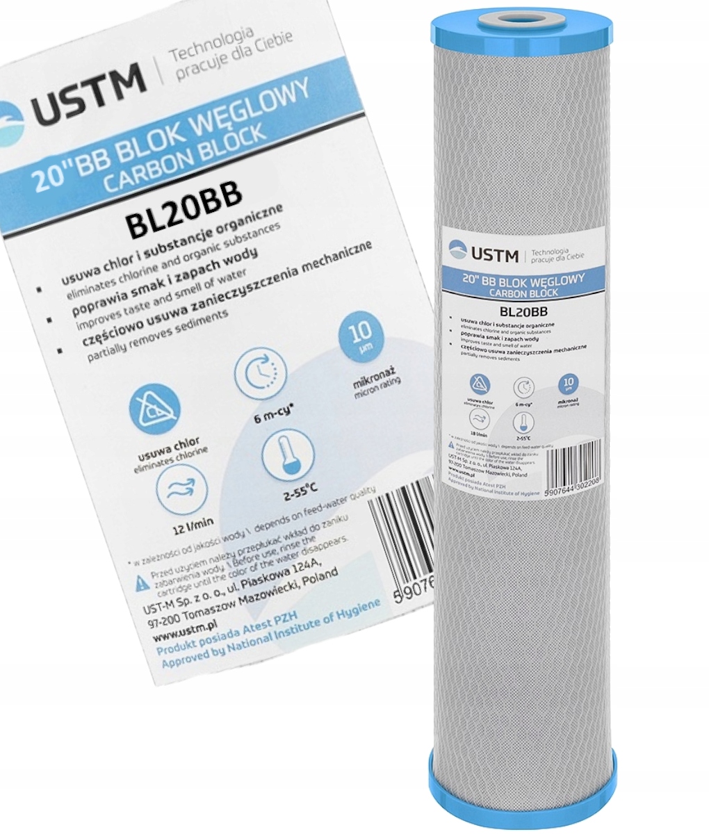 Wkłady do filtra wody Big Blue zmiękczający USTM Model IR20BB