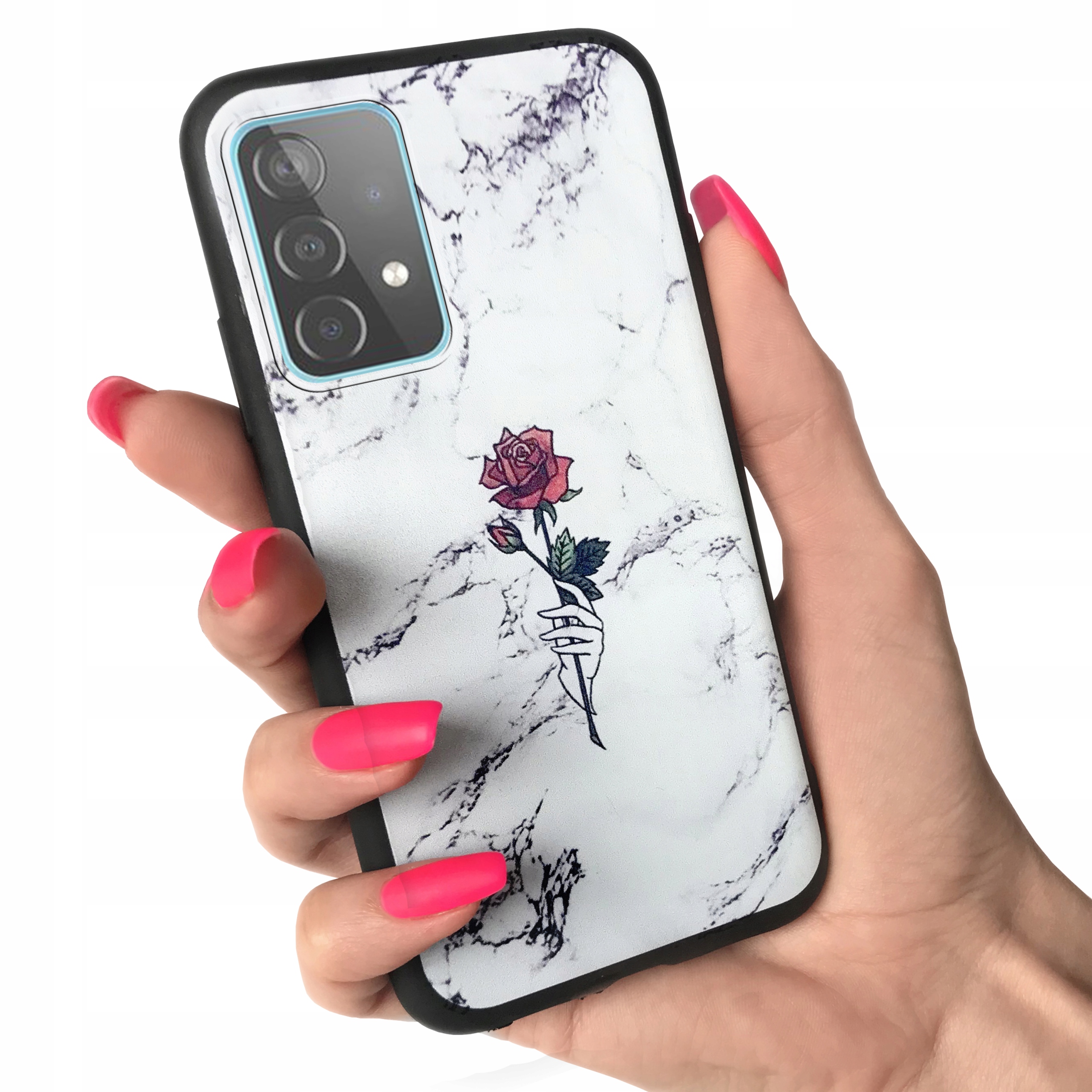 

Etui matowe do Samsung A72 5G case guma + Szkło