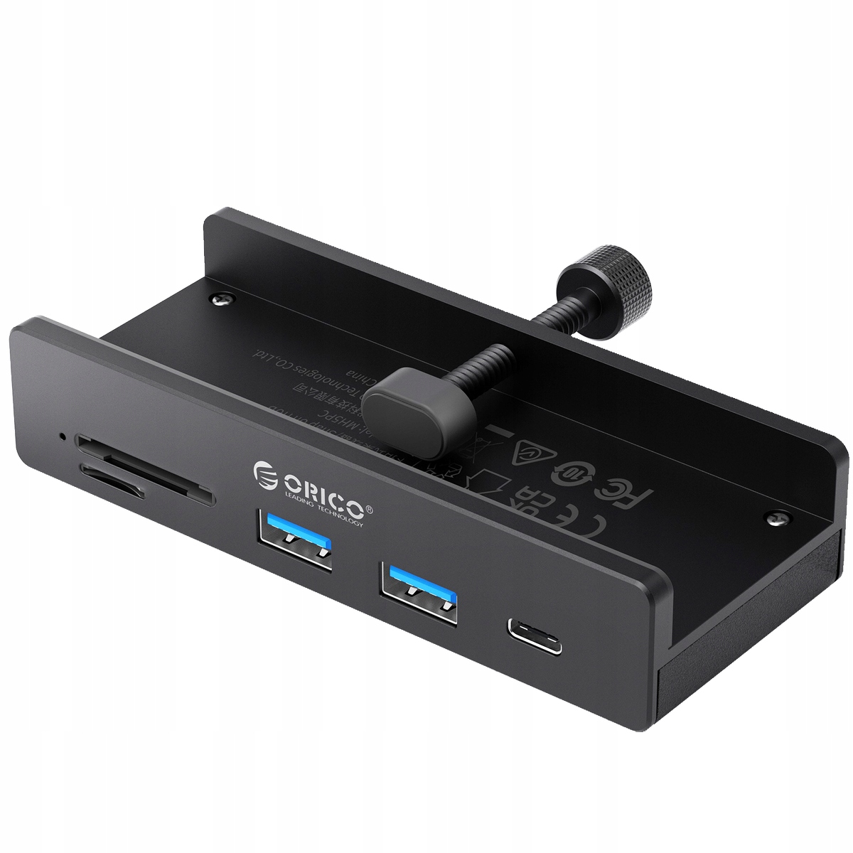 Orico Aktivní Usb-c hub 10Gbps, 15W, šroubovací, 2x Usb-a, čtečka Sd, Usb