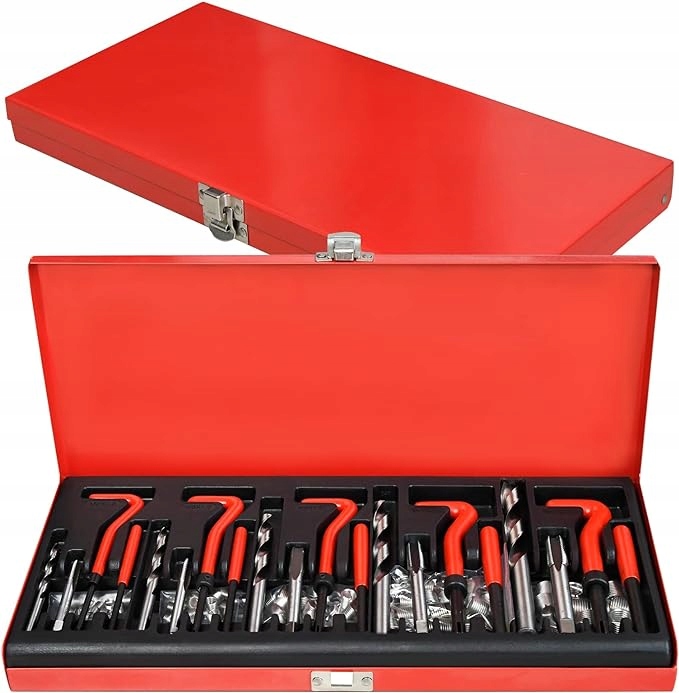 ZESTAW DO NAPRAWY GWINTÓW SAMOCHODOWYCH M5 M6 M8 M10 M12 GWINTOWNIK 131SZT