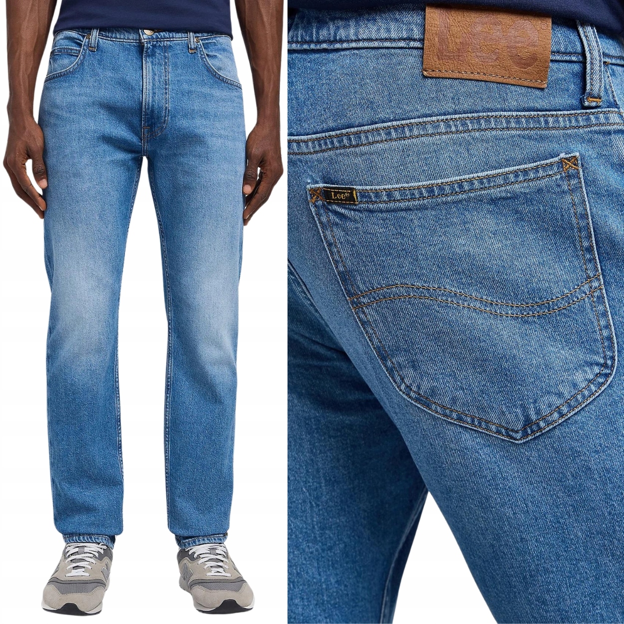 Lee Rider slim Pool Side Blue Džíny přiléhavé džínové kalhoty W36 L30