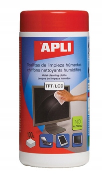 Ściereczki nawilżone do czyszczenia ekranów Apli 100 szt.
