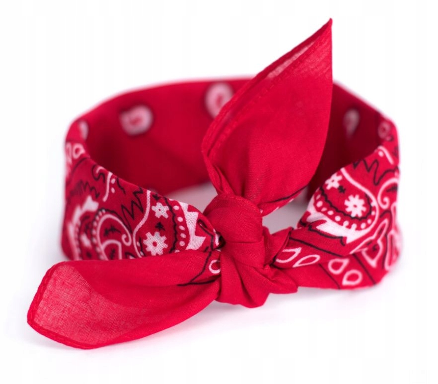 Bandana Bandanka Apaszka Chusta na Głowę Damska Męska Klasyczna Czerwona