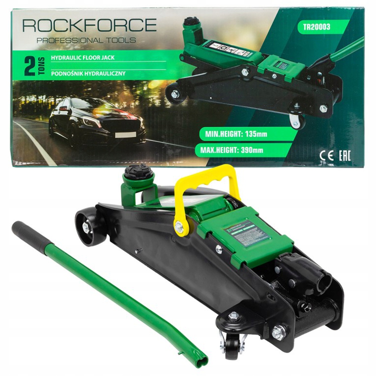 Hydraulický zdvihák pákový Nosnosť 2T žaba guma