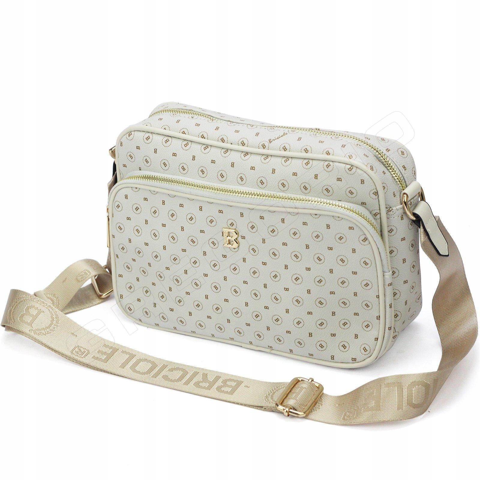 ORYGINALNA POJEMNA MIEJSKA TOREBKA VINTAGE PRZEWIESZKA NA RAMIĘ BRICIOLE Wysokość 20 cm