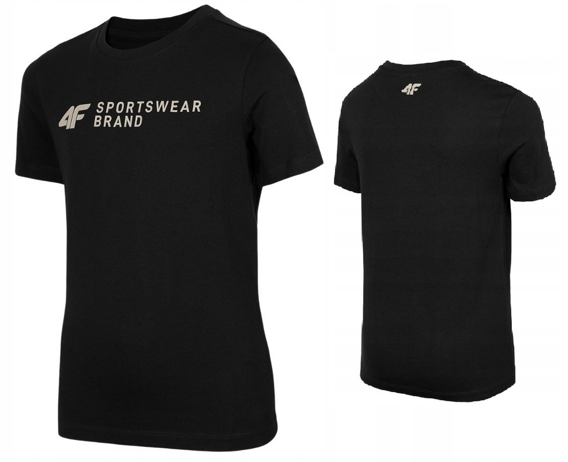 

4F T-shirt Koszulka Chłopięca JTSM003 Czarny 164