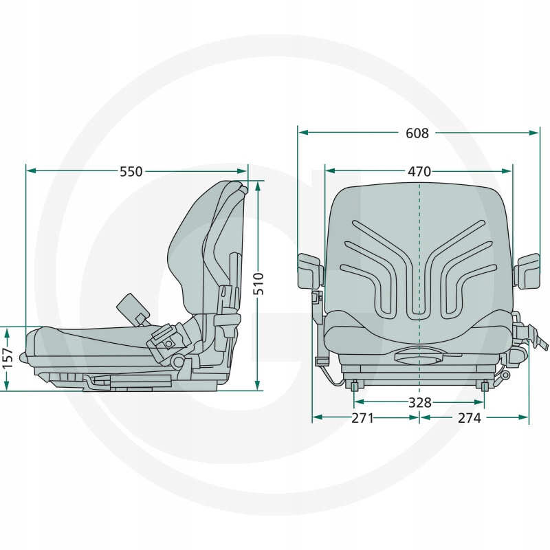 2401017487 - SUSPENSION CHAIR MSG 20 STANDARD / GRAMMER