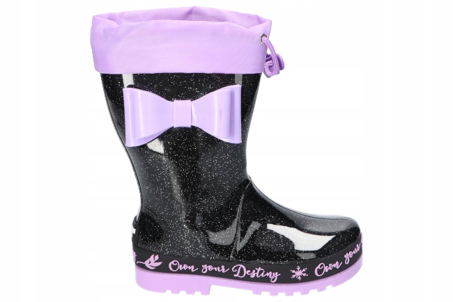 AMERICAN CLUB KAL26 LEKKIE KALOSZE DLA DZIEWCZYNEK GUMOWCE DZIECIĘCE B/P 28 Kolor czarny