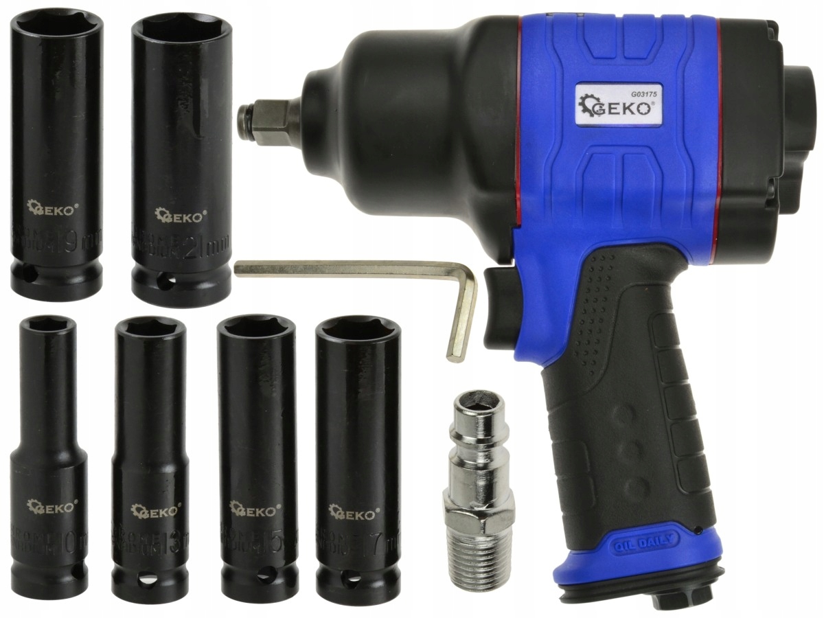 

Udarowy Klucz Pneumatyczny 1550Nm 1/2 Nasadki Geko