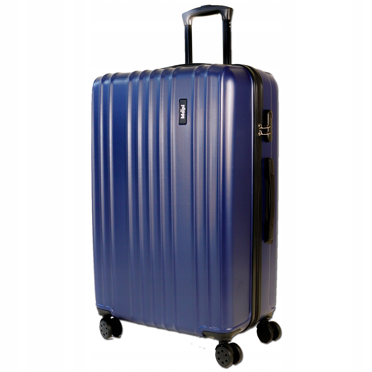 Zestaw Walizka Podróżna Średnia Na Kółkach Kuferek Model Mapi 75L Granatowy + Kuferek